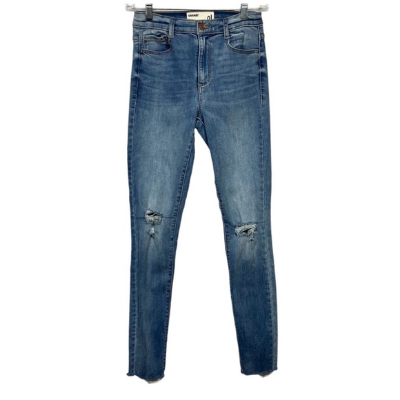 Garage high waist stretch jeggings medium wash. Size: 1 (Juniors) - Picture 13 of 13